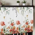 thumbnail image 5 of Red Poppy Rod Pocket Curtain Valance, Spring Farmhouse Country Flower Leaf Plant Farmhouse Window Valance for Living Room, Bedroom, Kitchen 42"W x 12"L, 5 of 9