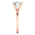 thumbnail image 3 of 1.0ct Pear Cut Blue Natural Aquamarine 14k Pink Rose Gold Engraving Statement Bridal Wedding Solitaire Designer Ring Size 6.75, 3 of 7