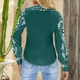 thumbnail image 4 of Azrian Womens Tops 2023,Women Casual Fashion Pullover Long Sleeve V-Neck Button Blouses Print T-shirt Clearance Sale, 4 of 5