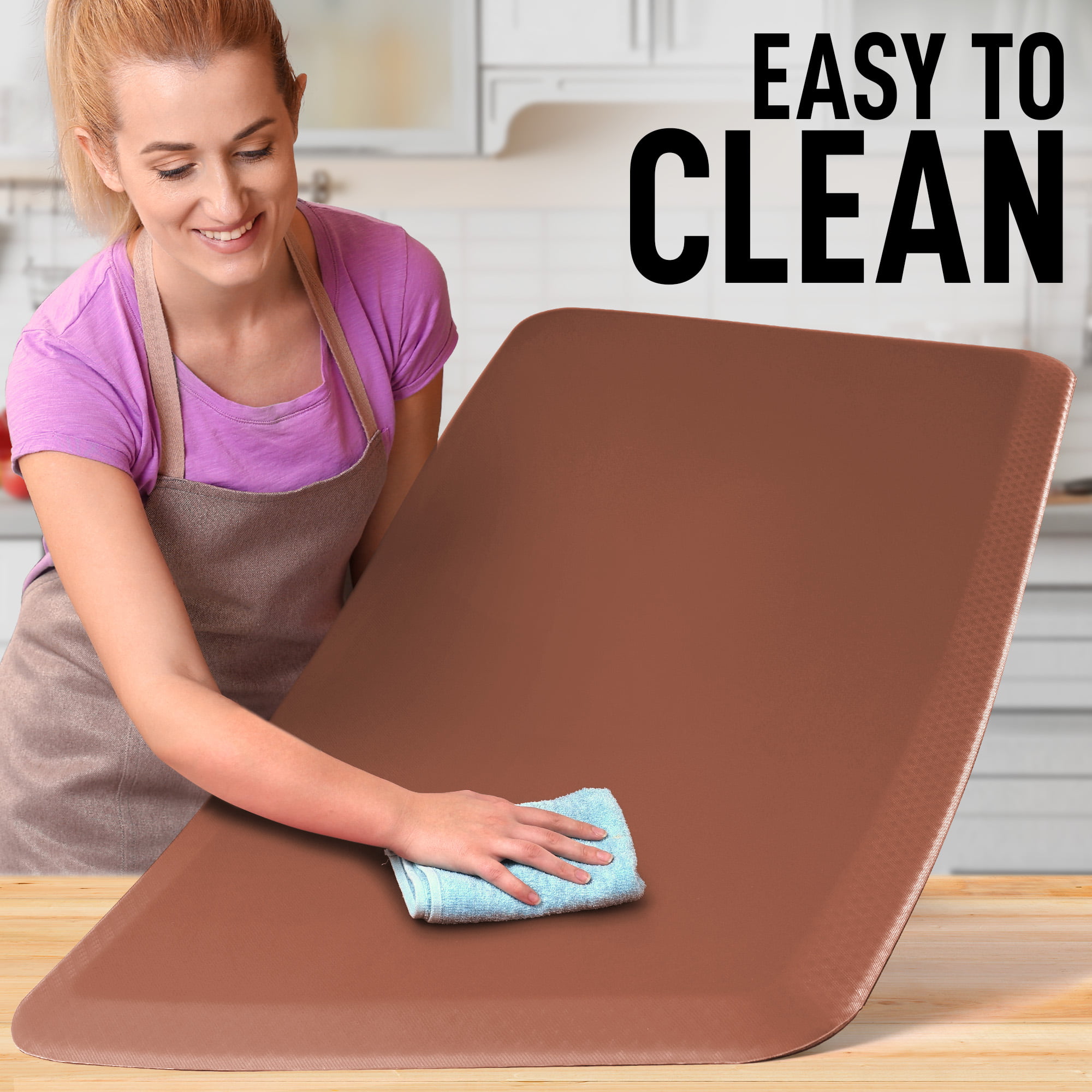 Zulay Home Anti Fatigue Floor Mat Thick Cushioned Comfortable Padded  Kitchen Mats - 32x20 Tan 