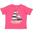 thumbnail image 3 of Inktastic Blue Striped Sailboat Nautical Boys or Girls Toddler T-Shirt, 3 of 5