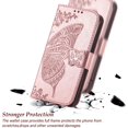 thumbnail image 5 of for Moto G Play 2024 Phone Case Wallet,Women Butterfly Embossed PU Leather Kickstand Card Holder Slots Wrist Strap Flip Cover Purse for Motorola Moto G Play (2024) (Rose Gold), 5 of 14