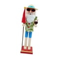 thumbnail image 3 of AMLESO 15inch Wood Beach Santa Figure Nutcracker Puppet Toy for House Warming Party B, 3 of 8