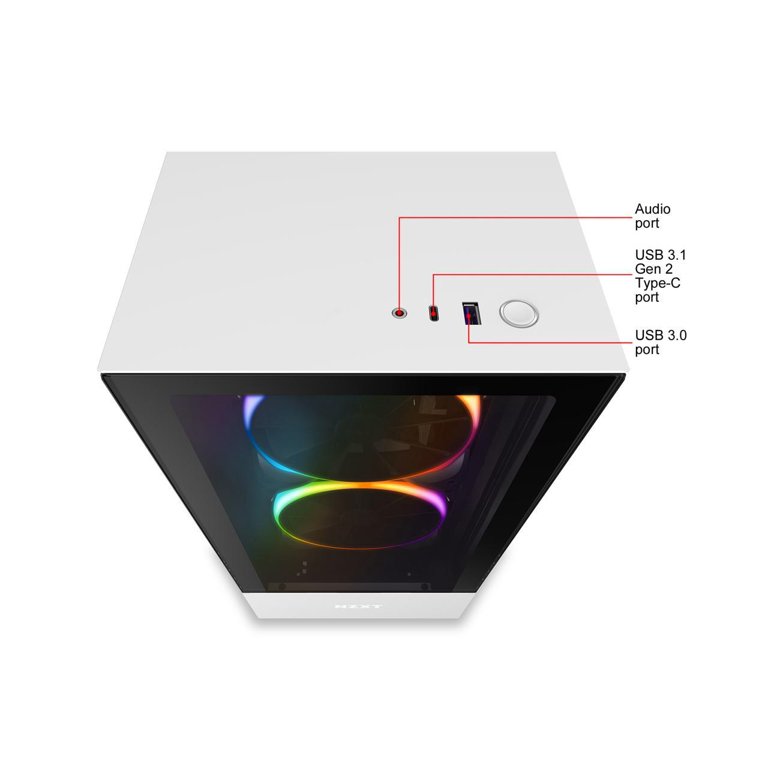 NZXT H510 ELITE ホワイト NZXT H510 Premium Compact Mid-tower ATX Case - White FULL