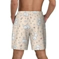 thumbnail image 3 of Kdxio Cute Rabbit Print Men's Swim Trunks with Compression Liner 7 Inch Inseam Quick Dry Swim Shorts, 3 of 7