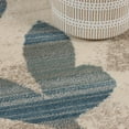 thumbnail image 5 of Superior Mahonia Leaf and Vine Indoor Runner Rug, 2' 7" x 8', Cream/ Blue, 5 of 6