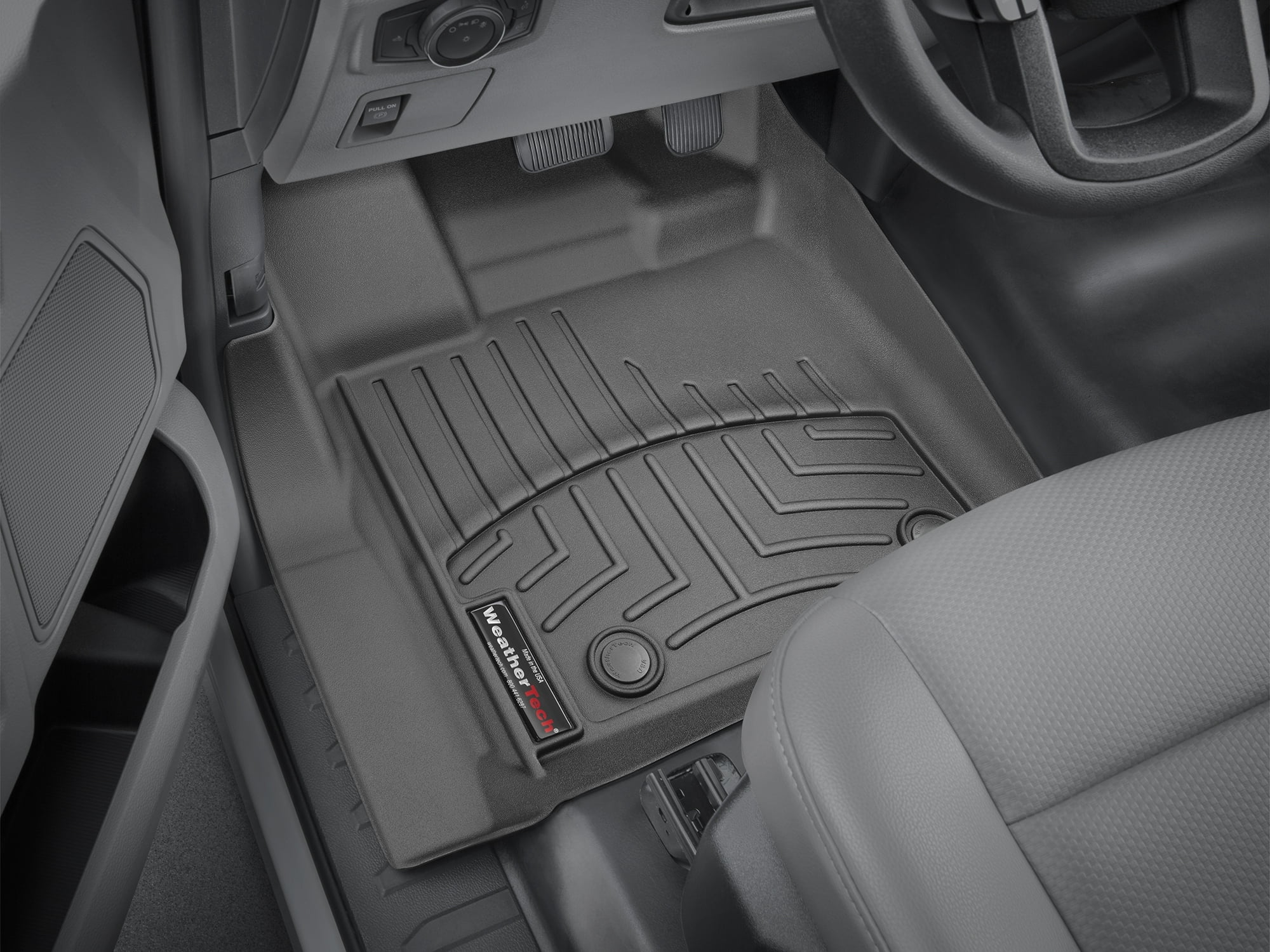WeatherTech Custom Fit FloorLiners compatible with 2015-2020 Ford F-150 - 1st Row (Driver & Passenger), Black
