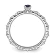 thumbnail image 2 of Sterling Silver Stackable Expressions Created Sapphire Single Stone Ring Size 5, 2 of 3