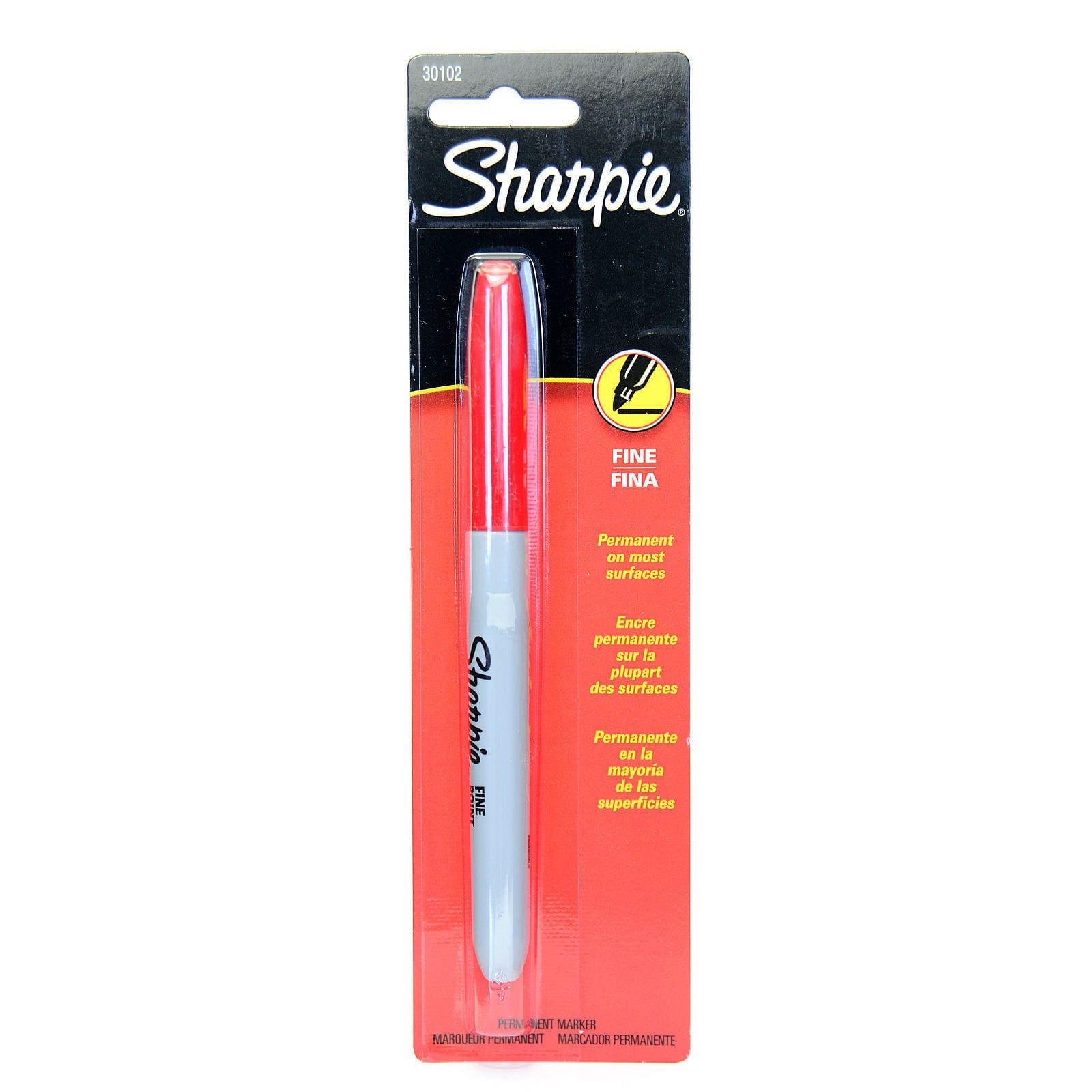 Fine Point Markers red, carded (pack of 18)
