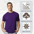 thumbnail image 4 of Unisex Performance Bulk T-Shirt, 100% Polyester Assorted Short Sleeve Crewneck Plain Tees (Dark+Bright Color 5 Pack, L), 4 of 8