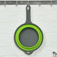 thumbnail image 3 of Set of 2 Collapsible Long Grip Silicone Strainer Baskets for Kitchen Use, 3 of 5