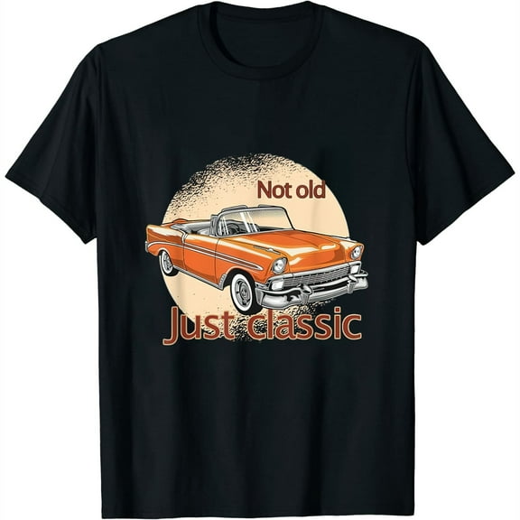 I'm Not Old I'm Just Classic Car Womens T-Shirt Black Small