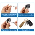 thumbnail image 6 of Unique Bargains 1 Set Car Keychain Universal Key Chain with Ring for Key Fobs for Women Faux Leather Orange Gold Tone, 6 of 6