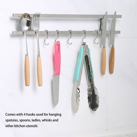 

Ccdes Knife Holder Wall-Mounted Stainless Steel Magnetic Knife Holder Double Bar Kitchen Utensils Storage Rack Magnetic Knife Holder