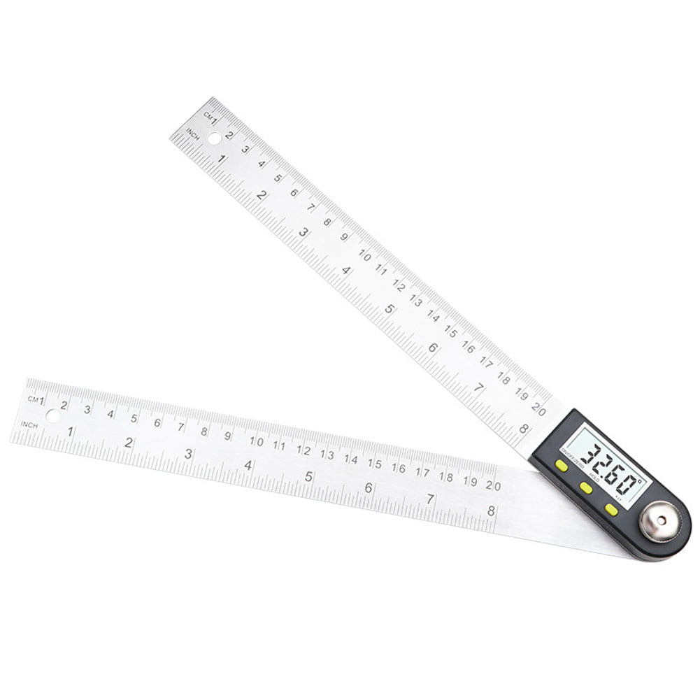 Carpentry Construction Maintenance Digital Angle Gauge with LCD Display 200mm Digital Angle Ruler 360°Measuring Tools 2 in 1 Digital Angle Finder Ruler Protractor Metric and Imperial Systems