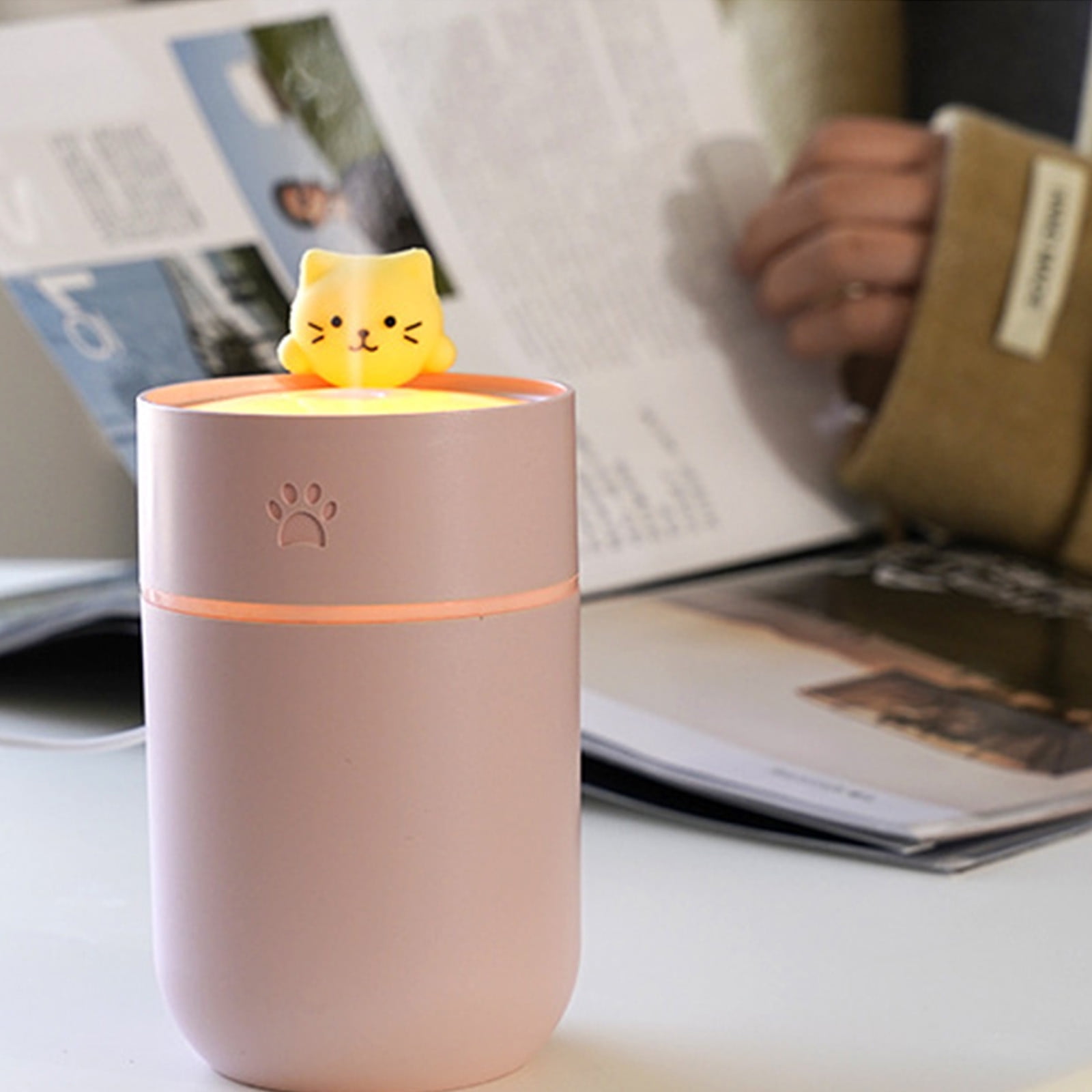 Uandlove Small Humidifiers for Bedroom Cute Mini Humidifier- Mini Cool Mist Humidifier For Kids Bedroom Small Humidifier For Desk & Plants & Office With USB Quiet Pink