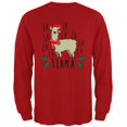 thumbnail image 1 of Christmas Fa La Llama Mens Long Sleeve T Shirt, 1 of 1