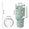 thumbnail image 4 of Pofeuu Cute Dogs Corgi Print 40oz Ice Bully With Handle And Straw Stainless Steel Vacuum Insulated Cup And 2 In 1 Straw Lid, 4 of 8