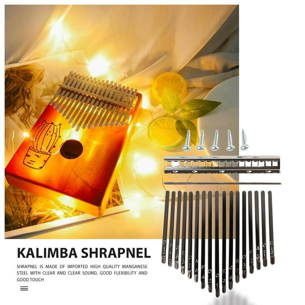 Kalimba Key Thumb Piano 17 teclas con tornillo para Kalimba DIY pieza de repuesto
