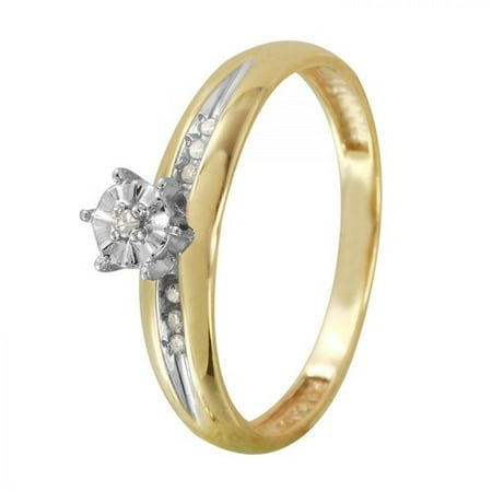 Foreli 0.03CTW Diamond 10k Two tone Gold Ring