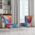 thumbnail image 2 of Designart "Harmonious Spectrum Opt Art wall decor II" Chaise d'Appoint Moderne Rembourrée Multicolore - Fauteuil Moderne pour Chambre, 2 of 7