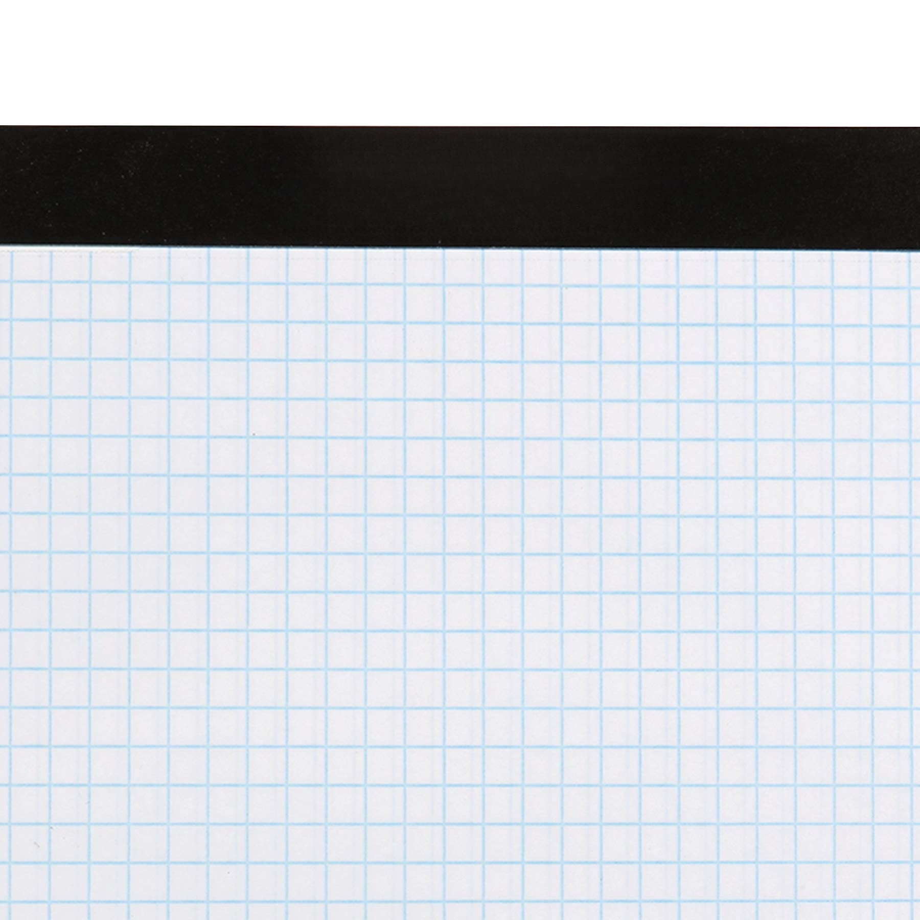 Quad-Ruled Graph Paper Pad with Sturdy Back, Perforated, 8.5" x 11.75", White, 100 Sheets/Pad, 2-Pack