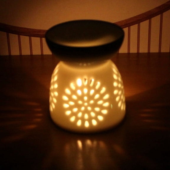 Ceramic Crafts Ceramic Hollow-Out Aromatherapy Stove Candlestick Handmade Style 3