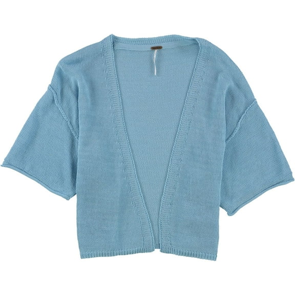 Free People Womens Oh Hello Cardigan Sweater, Blue, Small