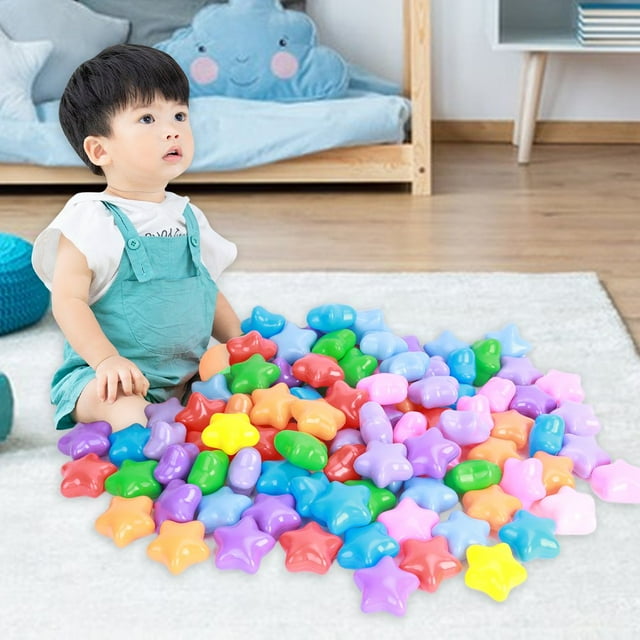 100Pcs Ball Pit Balls Thickened Eco-friendly Smooth Reusable Bite-resistant Hand-on Ability PE Material Macaron Color Pit Balls Kindergarten Toy