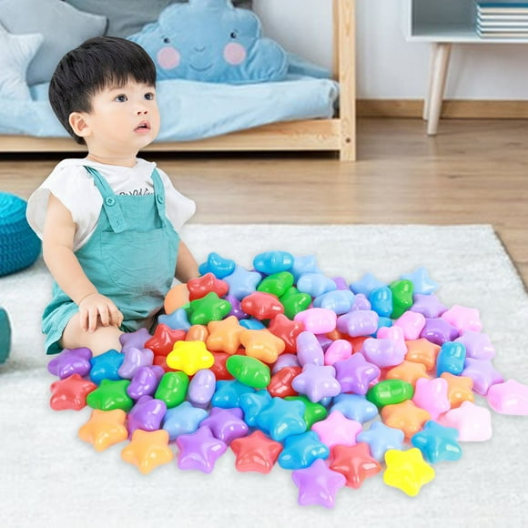 OUSITAID 100Pcs Ball Pit Balls Thickened Eco-friendly Smooth Reusable Bite-resistant Hand-on Ability PE Material Macaron Color Pit Balls Kindergarten Toy