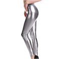 thumbnail image 5 of Aloohaidyvio Women Pants ,Women'S High Elasticity High Waist Shiny Leather Skinny Pants, 5 of 6