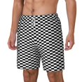 thumbnail image 5 of Mens Swim Trunks Chess Checkerboard Quick Dry Board Shorts with Compression Liner, 5 of 6