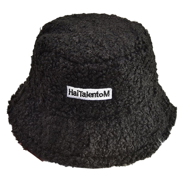 Gorro cloche cálido para mujer, gorro de pescador liso para invierno