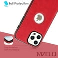 thumbnail image 5 of for iPhone 14 Pro Max Case PU Leather Vegan Slim Logo View Luxury Elegant Classic Screen Protector Protective Phone Case (2022) 6.7" - Red, 5 of 12
