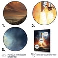 thumbnail image 3 of Designart "Celestial Dreams of a Rocketship" Rocketship Floater Framed Canvas Print, 3 of 7