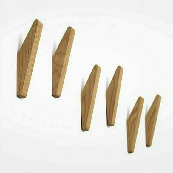 Set of 6 vintage coat hooks wooden coat hook wooden coat hook load capacity 5 kg wall coat hook bathrobe coat hook hat coat hook multi-purpose coat hook key coat hook