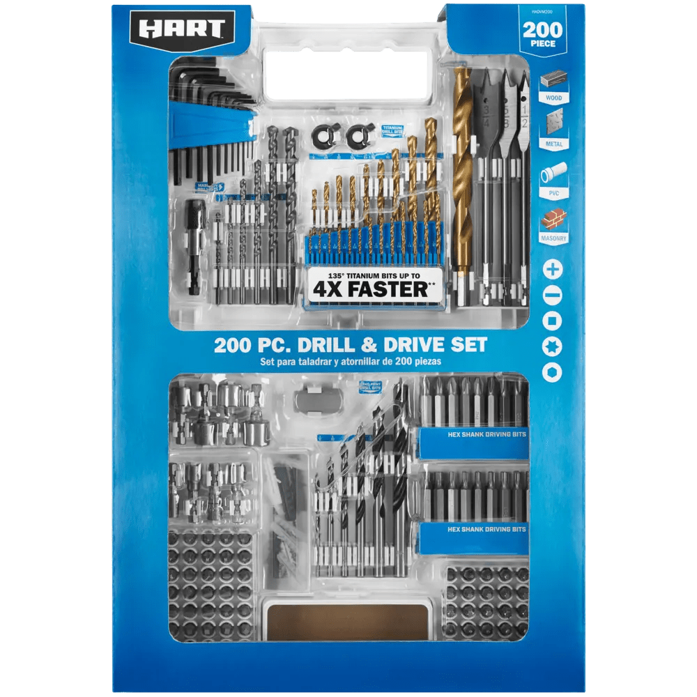 HART 200-Piece Assorted Drill and Drive Bit Set with Storage Case - image 5 of 21