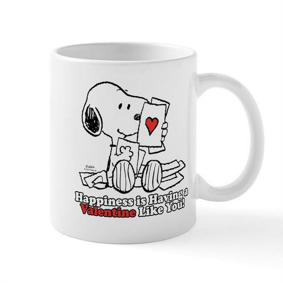 CafePress - Happiness Is A Valentine Mugs - 11 oz Ceramic Mug - Novelty Coffee Tea Cup