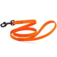 thumbnail image 1 of Dogline Biothane Waterproof Dog Leash Strong Coated Nylon Webbing with Black Hardware Odor-Proof Easy to Clean High Performance for Small or Large Dogs Made in USA 4 or 6 ft Lead, Hunter Orange, 1 of 4