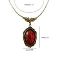 thumbnail image 5 of BQBQERT Red Charm Necklace Vintage Oval Pendant Necklace Fashion Jewelry Gothic Necklace Accessory for Women, 5 of 7