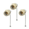 thumbnail image 4 of PBPBOX 3Pcs Lamp Holders with Pull Chain Two Outlet Screw Sockets for Garage Use, 4 of 6