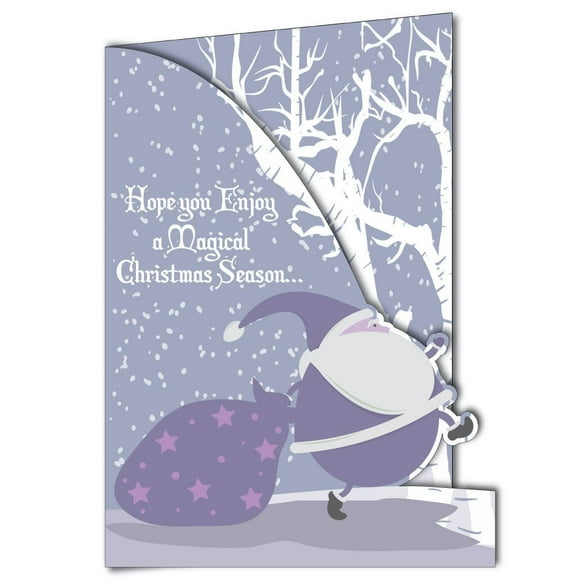 2' x 3' Giant Christmas Card, Santa, W/ Envelope