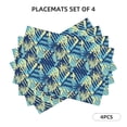 thumbnail image 5 of Rocae Hawaiian Style Printed Heat Resistant Place Mats,Classic Hemstitch Cloth Fabric Placemats Imitation Linen Place Mat Table Mats 18x12 inch, 5 of 5