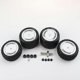 thumbnail image 3 of Juego de 4 neumáticos para ruedas delanteras y traseras con tuerca adaptadora para 104001 1/10 RC Car Upgrade Parts Acce, color blanco y negro, 3 of 5