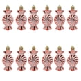 thumbnail image 1 of 12 Pieces Christmas Candy Ornaments Hanging Glitter Candy Cane Ornaments Christmas Tree Candy Peppermint Ornaments with Golden Ropes for Xmas Party Home Decorations (Champaign Gold), 1 of 6