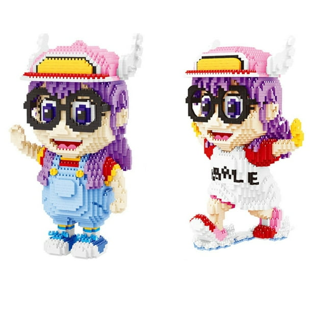 Japan Anime Dragon Ball z Dr. Slump Arale Building Blocks Q Posket Arale Doll Robot Doll Model Toy Children's Gift zhangyuxiang LED
