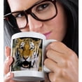thumbnail image 2 of 3drose, Michigan, Detroit Zoo, Tiger with Open Mouth - Us23 Dgu0010 - Darrell Gulin, 11oz Mug, 2 of 6