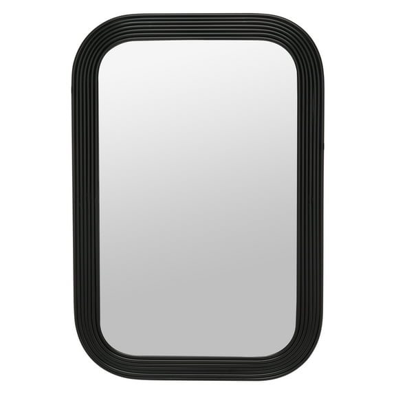 SAFAVIEH Ahna 24 in. x 36 in. Solid Framed Mirror, Black