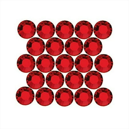 - Swarovski Crystal, Round Flatback Rhinestone SS12 3mm, 50 Pieces, Light Siam