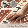 thumbnail image 6 of ODIKA 9'x12' Washable Area Rug Non-Shedding, Easy Care Border Livingroom Neutral Cabin Motif Large Southwestern Wildlife Playful for Master Suite, California King, Under Bed, 6 of 7